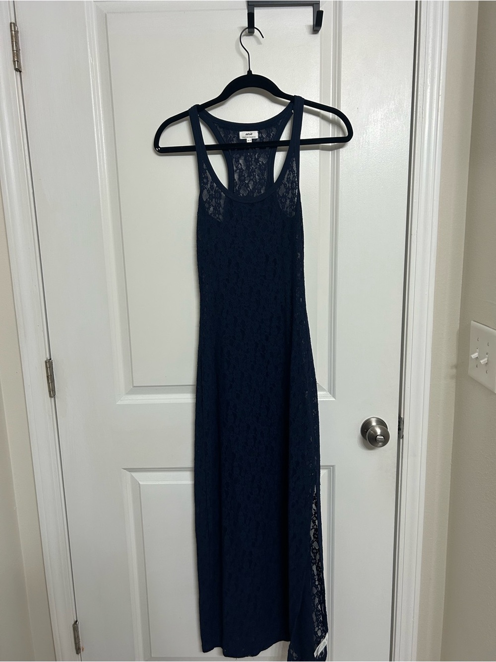 aerie Navy Lace Maxi Dress with Racerback